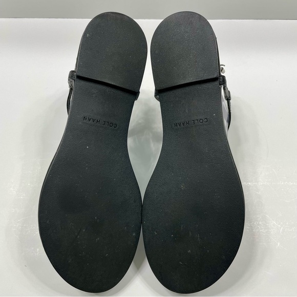 Cole Haan Grand Os Black Tstrap Sandals Size 7.5 - Picture 13 of 13